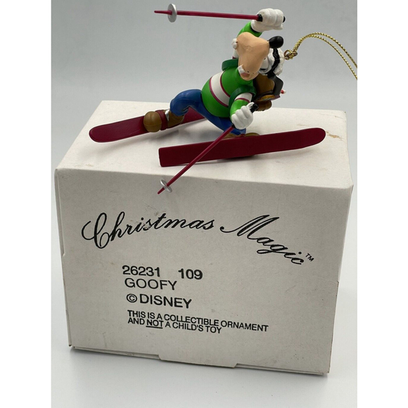 Disney Christmas Magic Ornaments W/Box Goofy Donald Pluto Set/3 - Picture 2 of 11